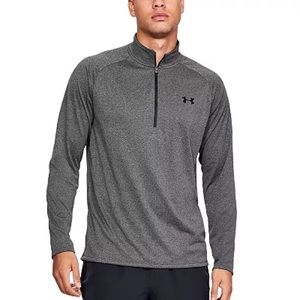 Under Armour | Dark Heathered Grey Men's Tech Long Sleeve 1/2 Zip | Sz Lg